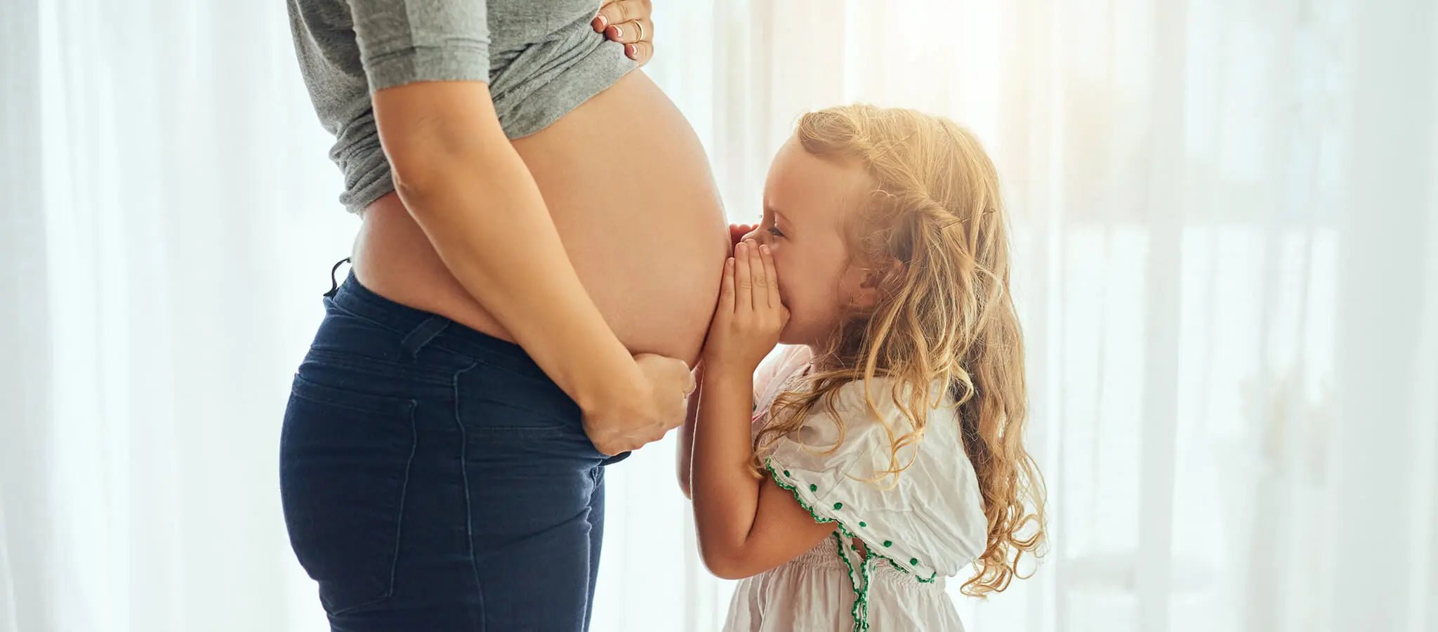 daughter and bump